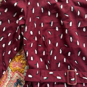 Modcloth/Pretty Vacant. Mid-Century Inspired Penguin Print Dress. UK 10/US 6.